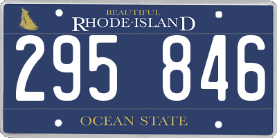 RI license plate 295846