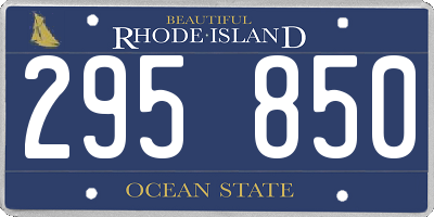 RI license plate 295850