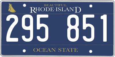 RI license plate 295851