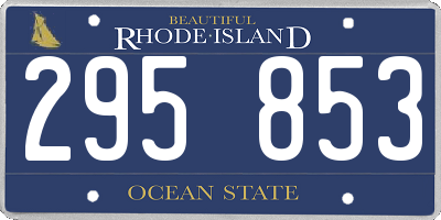 RI license plate 295853