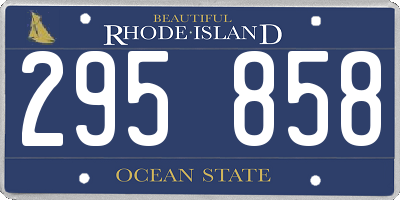 RI license plate 295858