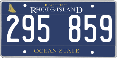 RI license plate 295859