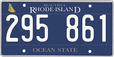 RI license plate 295861