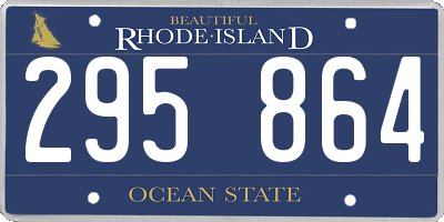 RI license plate 295864