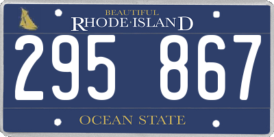 RI license plate 295867