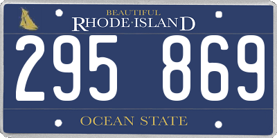 RI license plate 295869