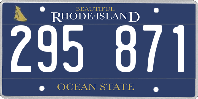 RI license plate 295871