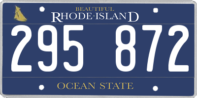 RI license plate 295872