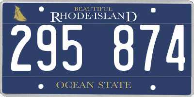 RI license plate 295874