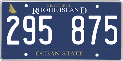 RI license plate 295875