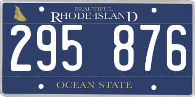 RI license plate 295876