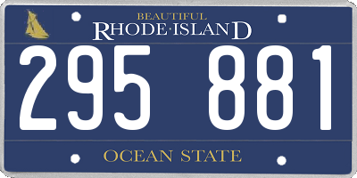 RI license plate 295881