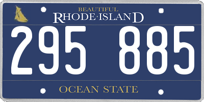 RI license plate 295885