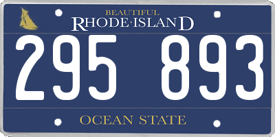 RI license plate 295893