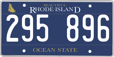 RI license plate 295896
