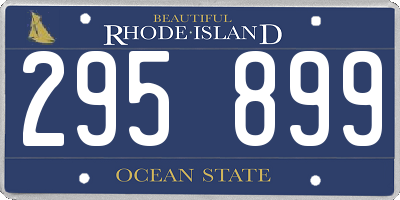 RI license plate 295899