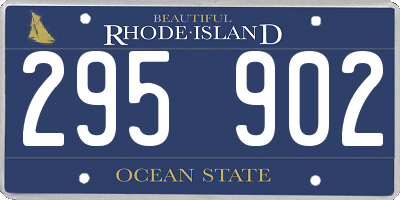 RI license plate 295902