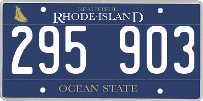 RI license plate 295903