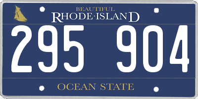 RI license plate 295904