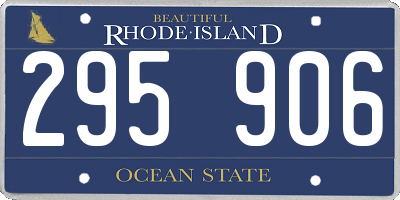 RI license plate 295906