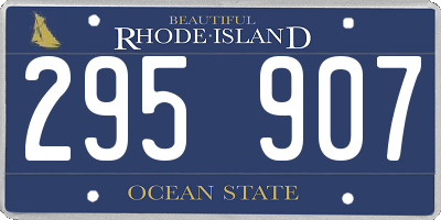 RI license plate 295907