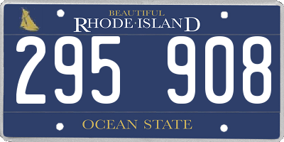 RI license plate 295908