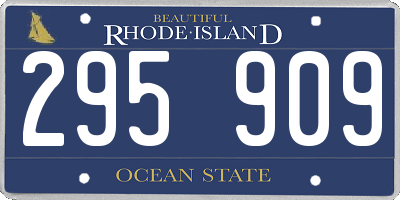 RI license plate 295909