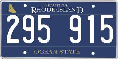 RI license plate 295915