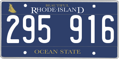 RI license plate 295916