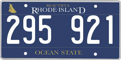 RI license plate 295921
