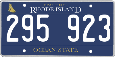 RI license plate 295923