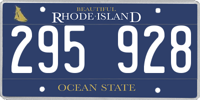 RI license plate 295928