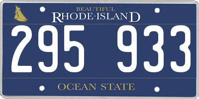 RI license plate 295933