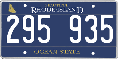 RI license plate 295935