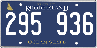RI license plate 295936