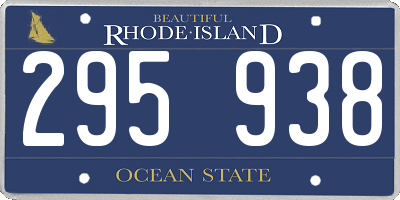 RI license plate 295938