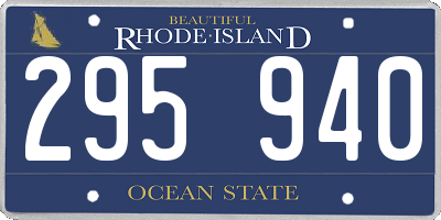 RI license plate 295940