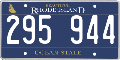 RI license plate 295944