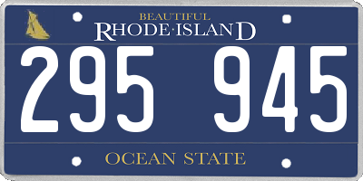 RI license plate 295945