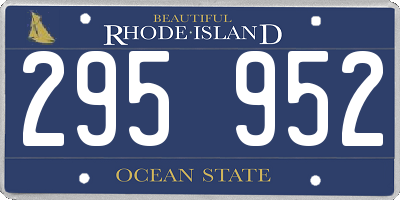 RI license plate 295952