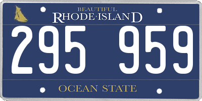 RI license plate 295959