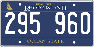 RI license plate 295960