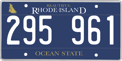 RI license plate 295961