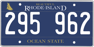 RI license plate 295962