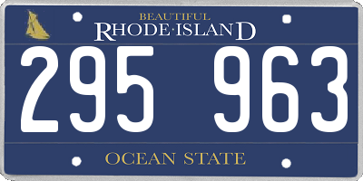 RI license plate 295963