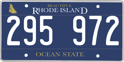 RI license plate 295972