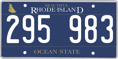 RI license plate 295983