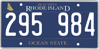 RI license plate 295984
