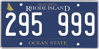 RI license plate 295999