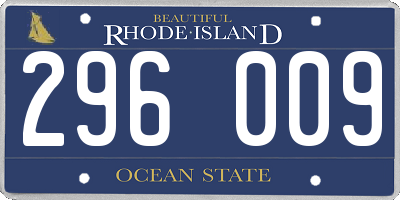 RI license plate 296009